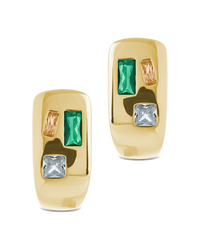 Bristol Art Deco Multi-Stone Huggies