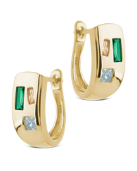 Bristol Art Deco Multi-Stone Huggies