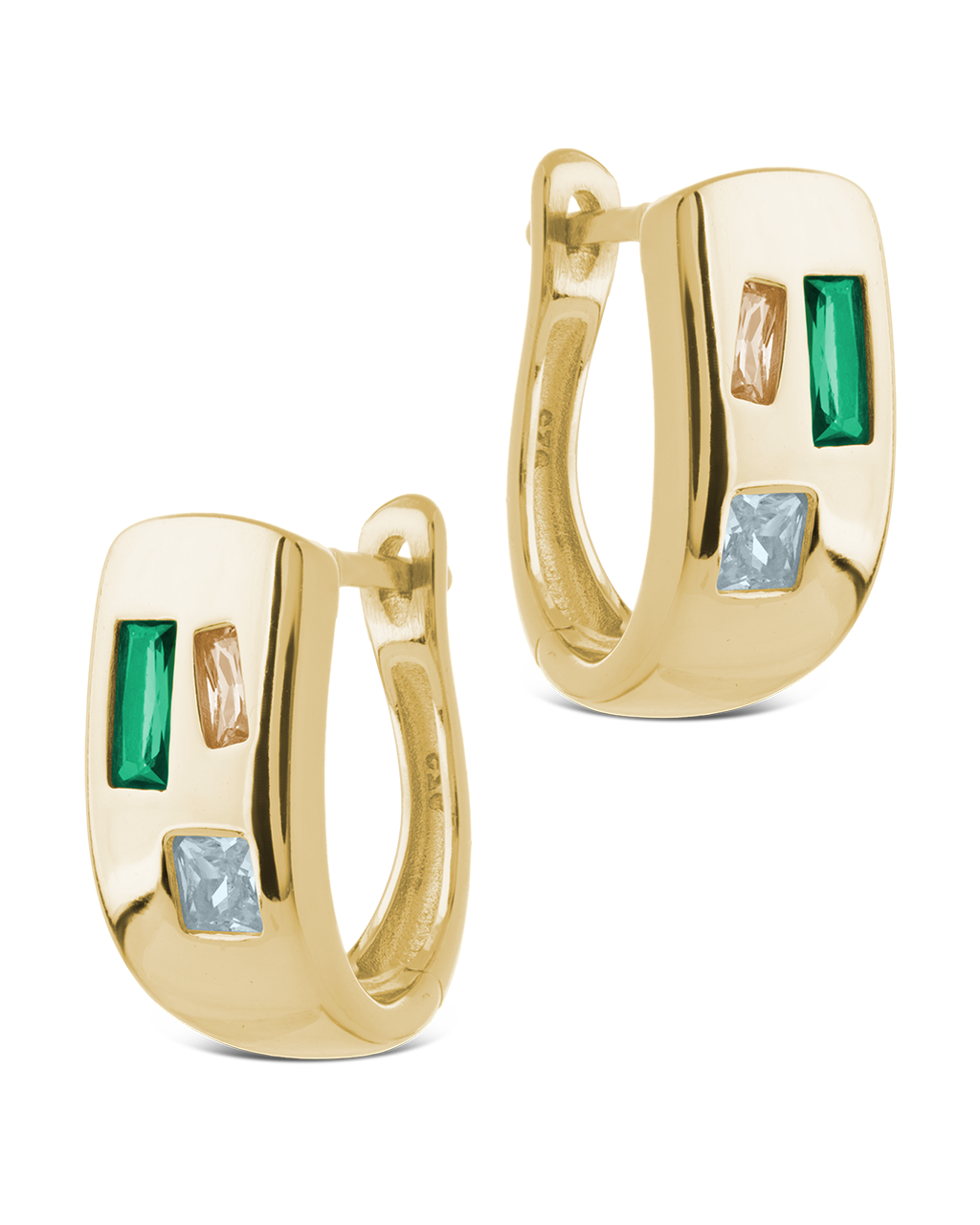 Bristol Art Deco Multi-Stone Huggies