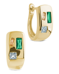 Bristol Art Deco Multi-Stone Huggies