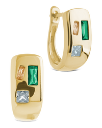 Bristol Art Deco Multi-Stone Huggies