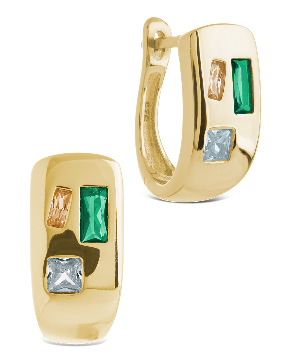 Bristol Art Deco Multi-Stone Huggies