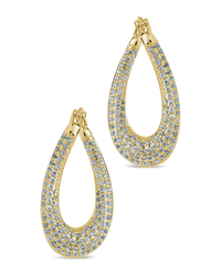 Clodagh Teardrop Pavé Hoops