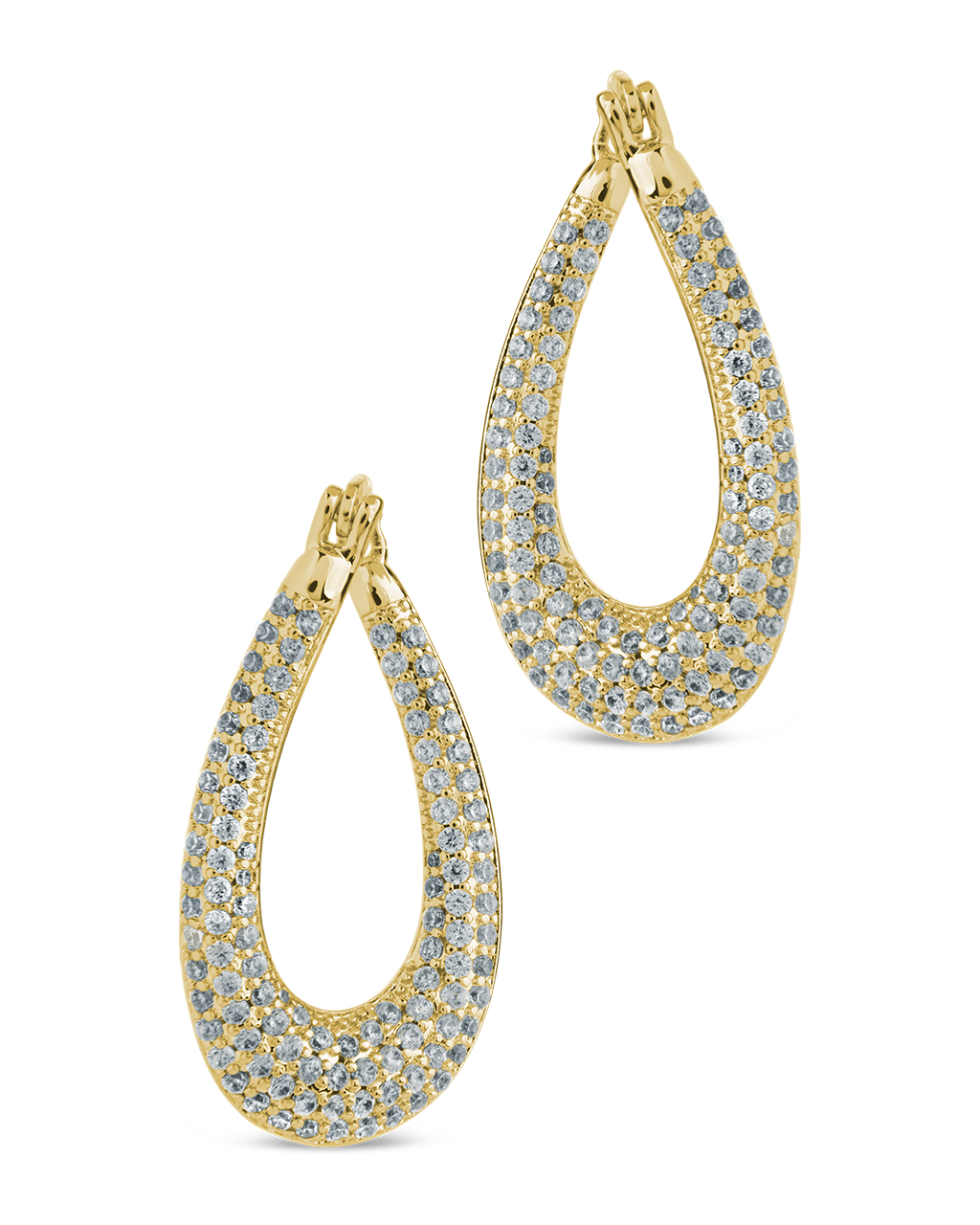 Clodagh Teardrop Pavé Hoops