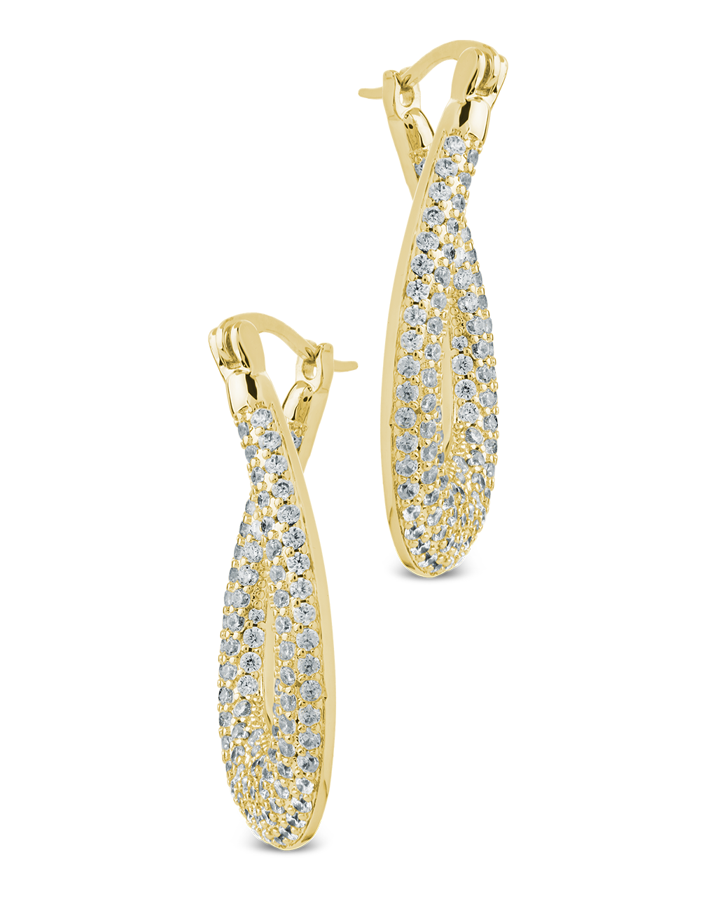 Clodagh Teardrop Pavé Hoops