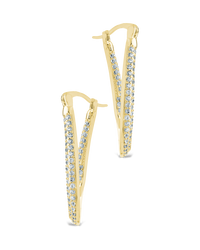Clodagh Teardrop Pavé Hoops