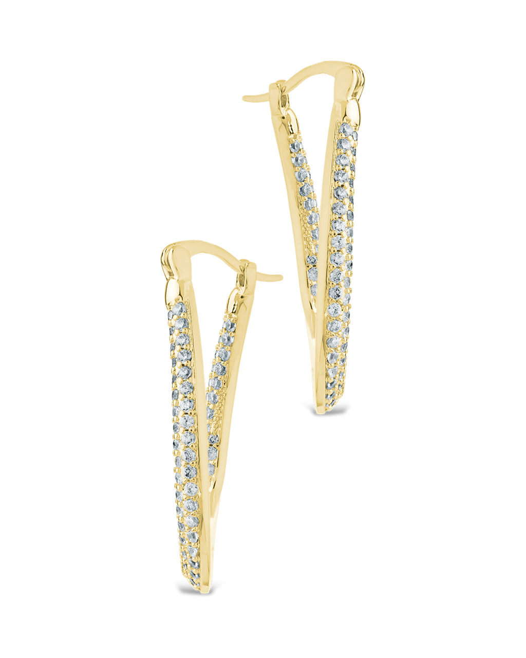 Clodagh Teardrop Pavé Hoops