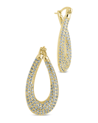 Clodagh Teardrop Pavé Hoops