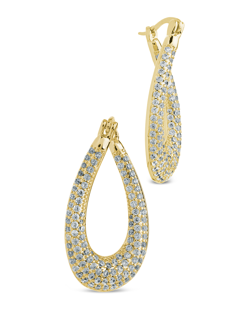 Clodagh Teardrop Pavé Hoops