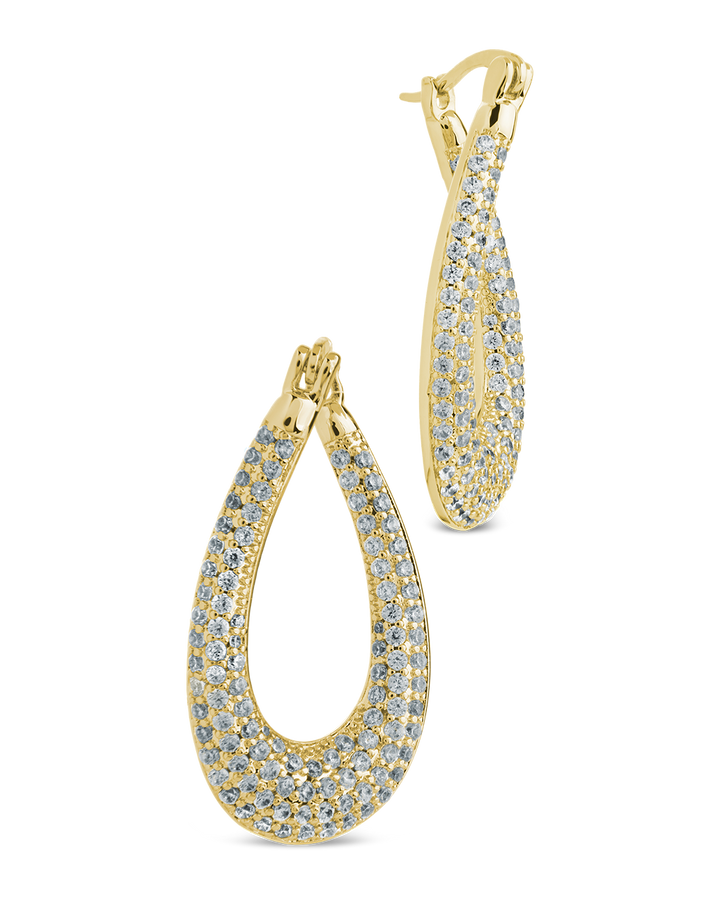 Clodagh Teardrop Pavé Hoops