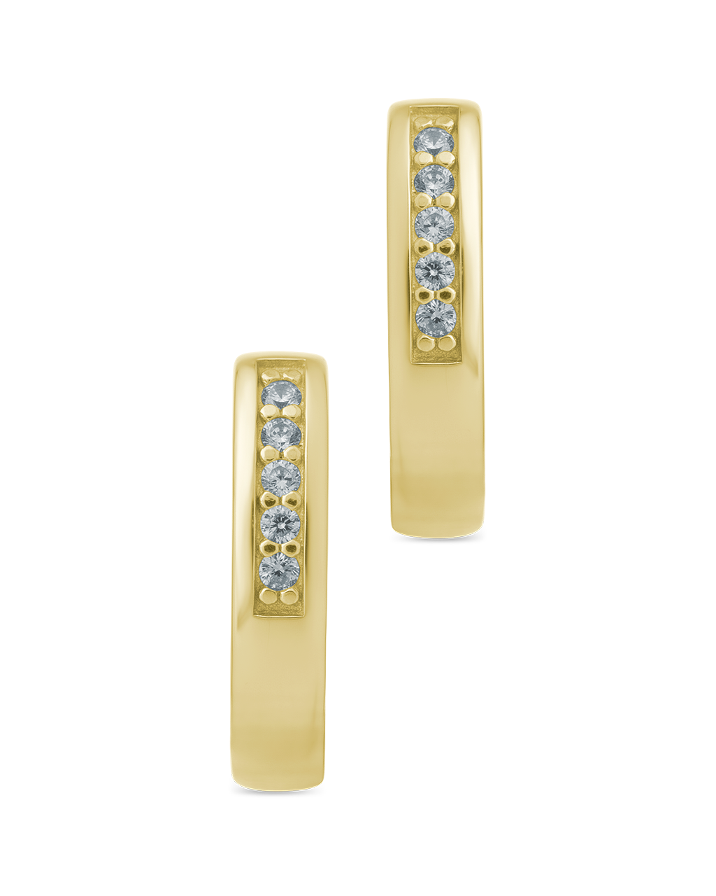 Desiree Pavé Line Mini Hoops