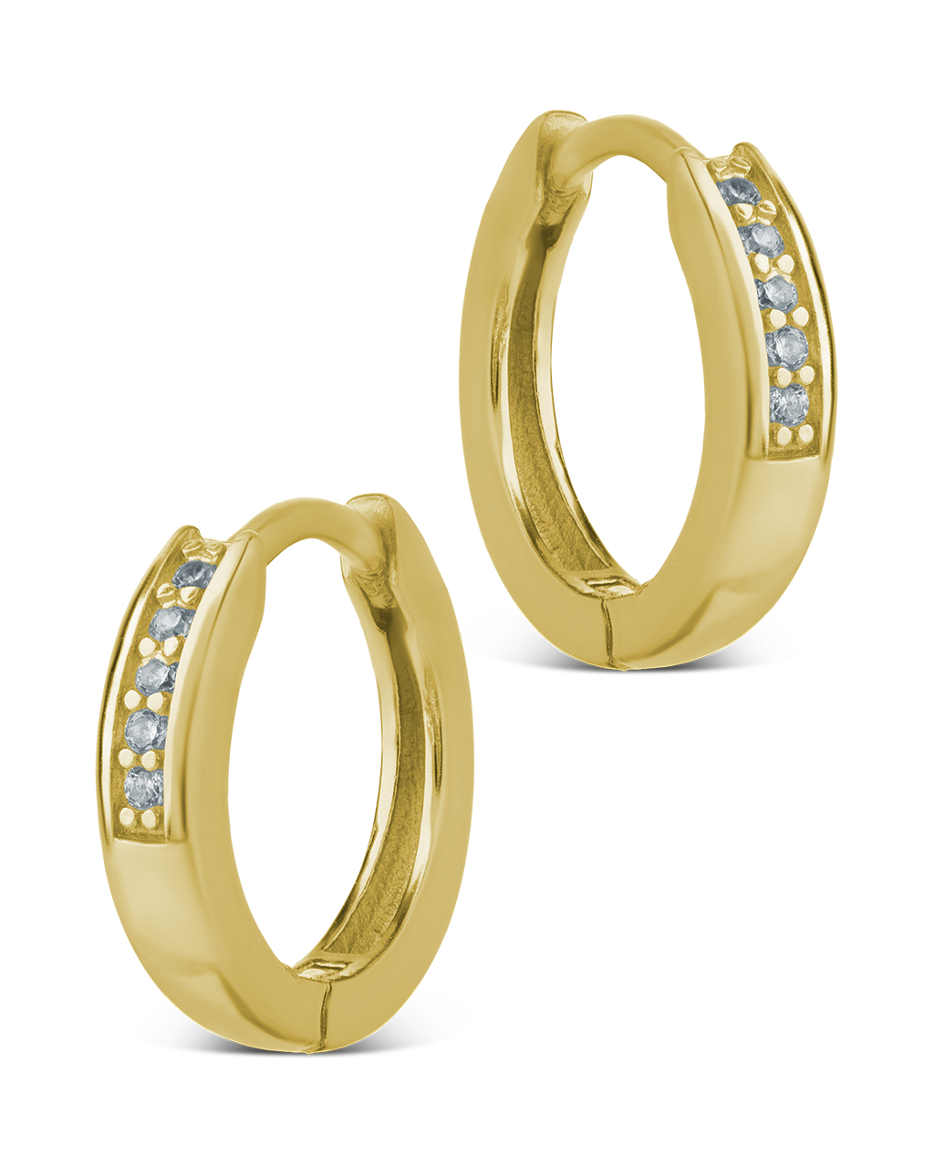 Desiree Pavé Line Mini Hoops