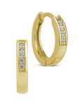 Desiree Pavé Line Mini Hoops
