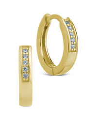 Desiree Pavé Line Mini Hoops