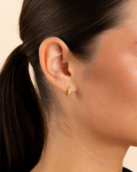 Desiree Pavé Line Mini Hoops