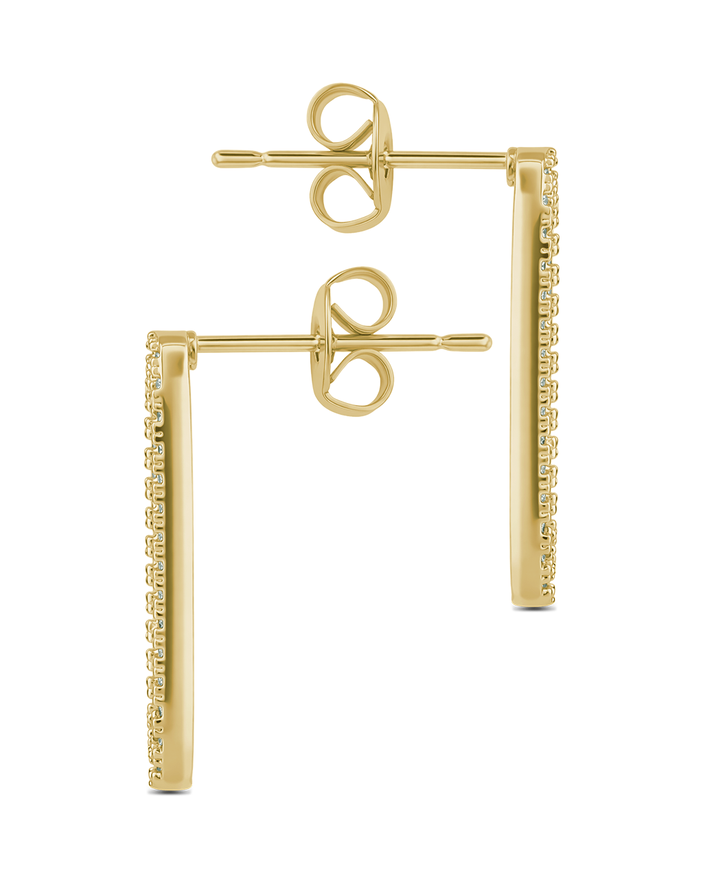 Esperanza Pavé Oval Drop Earrings