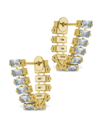 Jayla Baguette Linear Hoop Earrings