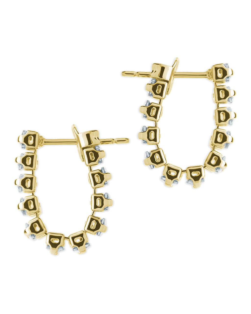 Jayla Baguette Linear Hoop Earrings