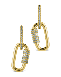 Kaliyah Pavé Carabiner Link Earrings