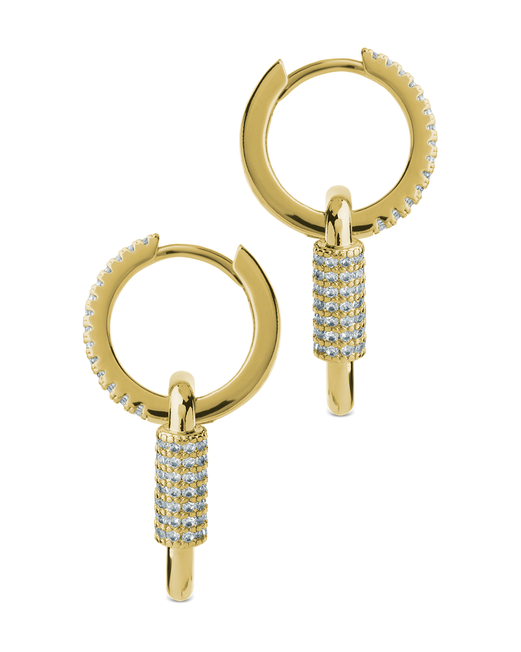 Kaliyah Pavé Carabiner Link Earrings