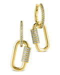 Kaliyah Pavé Carabiner Link Earrings