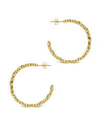 Bezel Set Mixed CZ Hoops - Sterling Forever