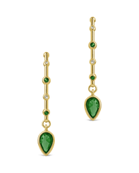 Bezel CZ Station Hoop Earrings - Sterling Forever