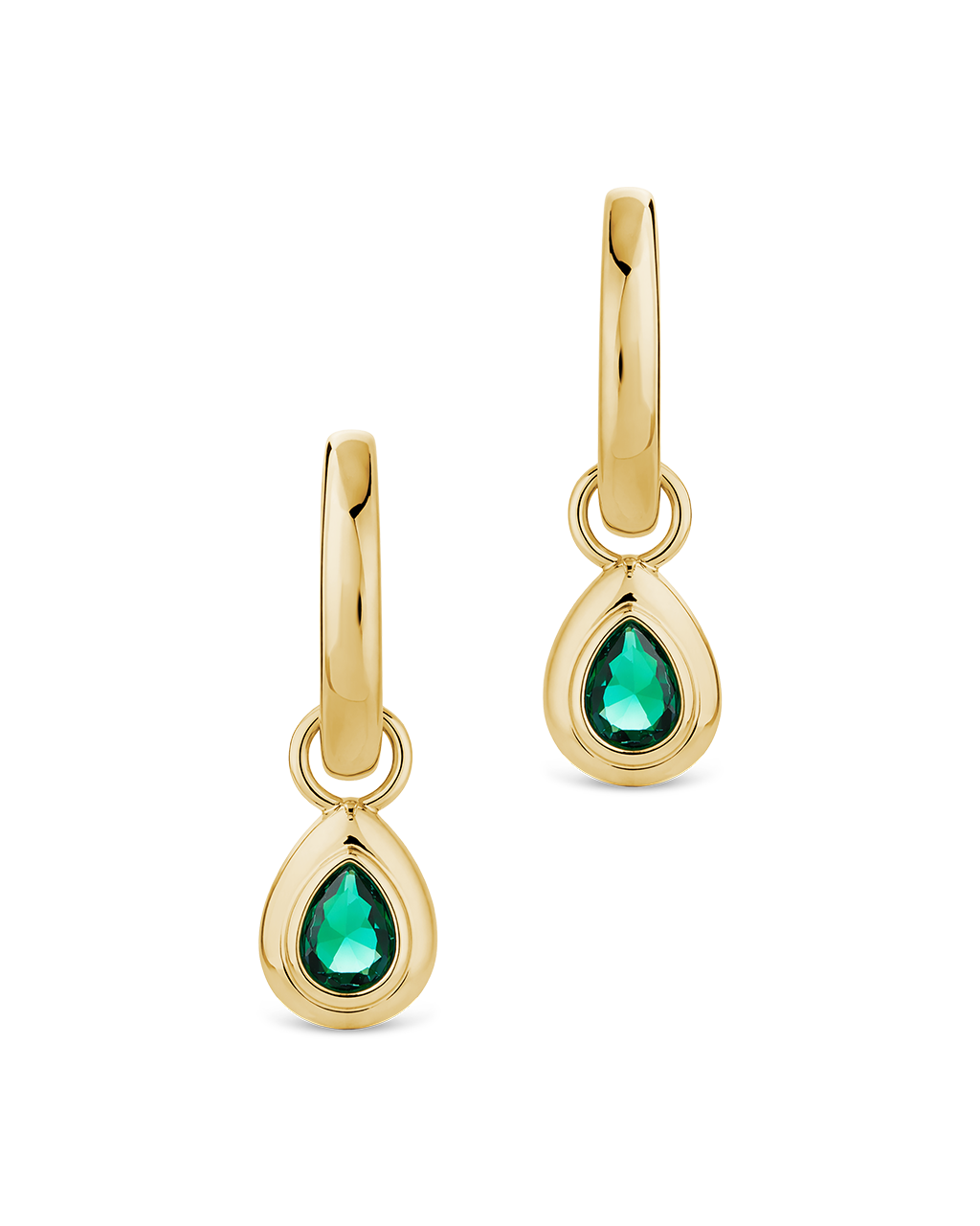 Reese Emerald Teardrop Drops
