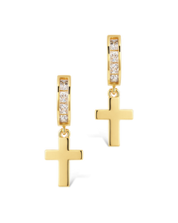 Hattie Pavé Cross Drops