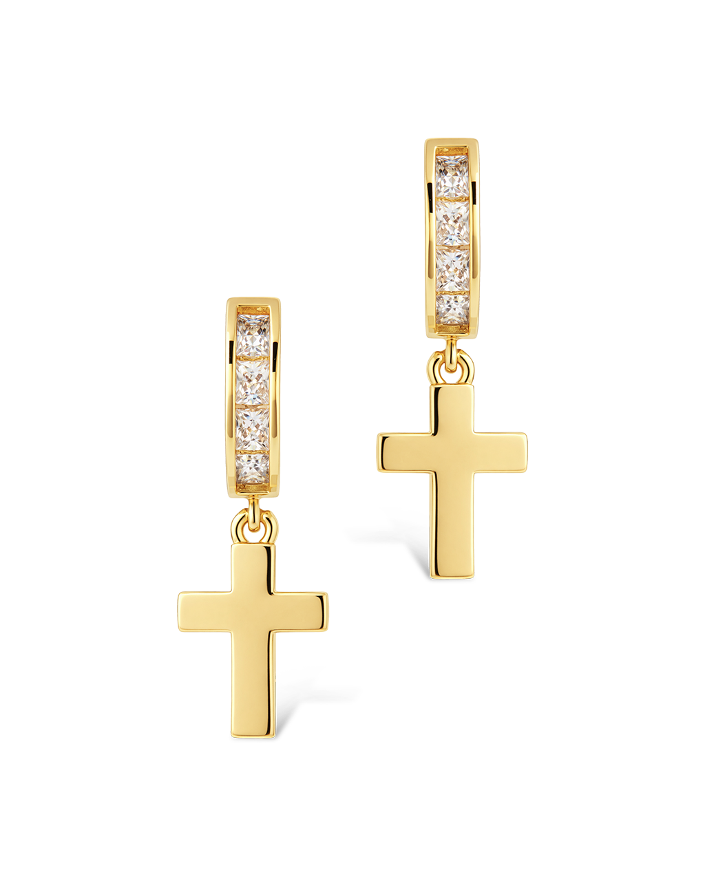 Hattie Pavé Cross Drops