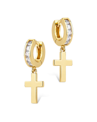 Hattie Pavé Cross Drops