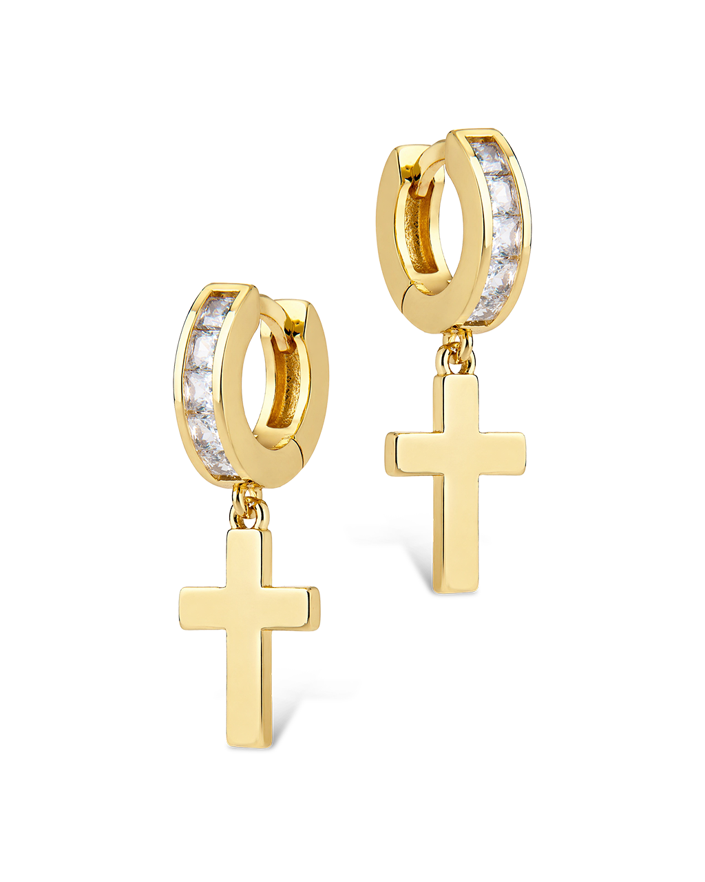 Hattie Pavé Cross Drops