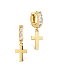 Hattie Pavé Cross Drops