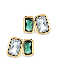 Thelma Emerald Duo Studs