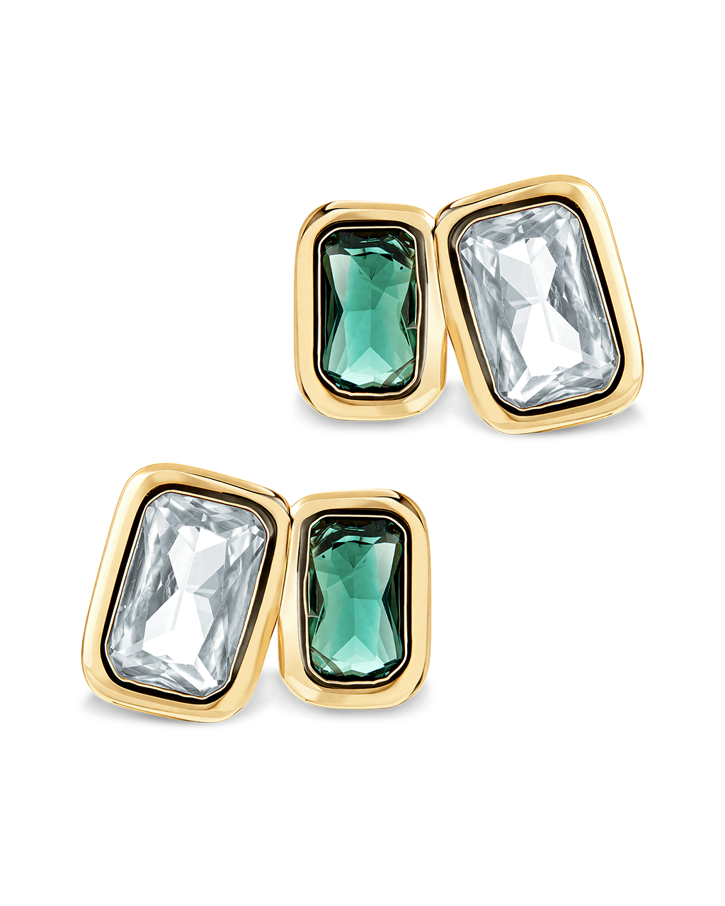 Thelma Emerald Duo Studs