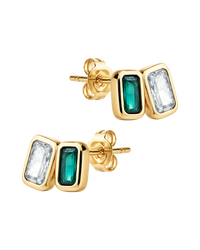 Thelma Emerald Duo Studs