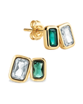 Thelma Emerald Duo Studs