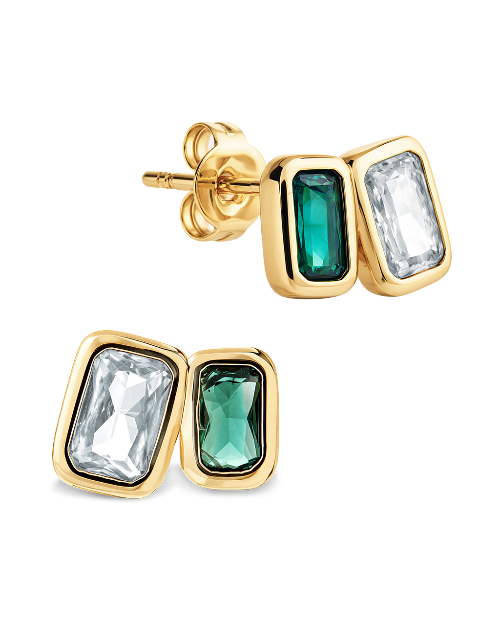 Thelma Emerald Duo Studs