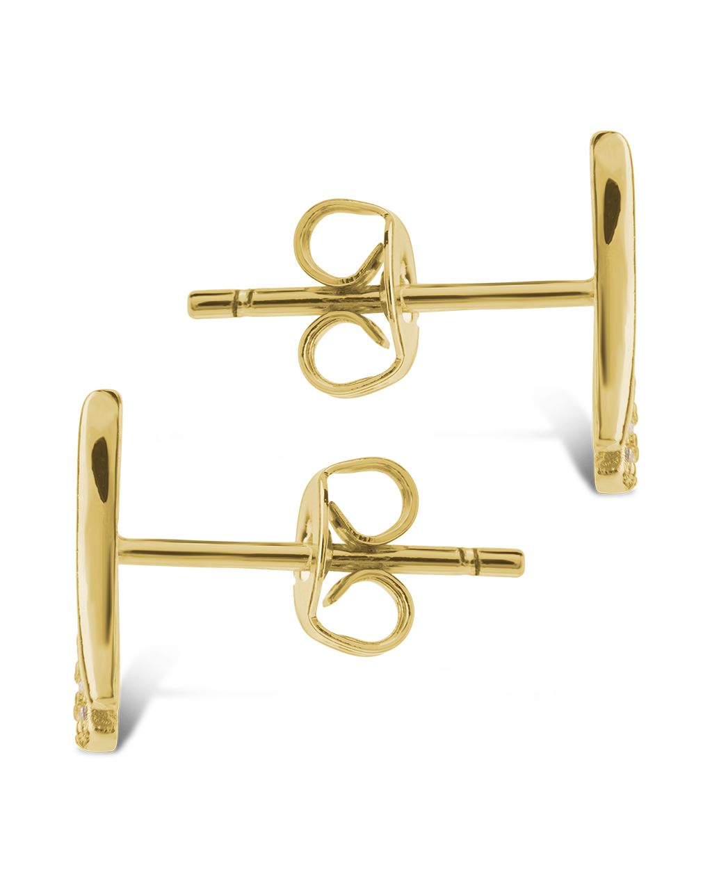 Pavé Crossover Huggie Earrings