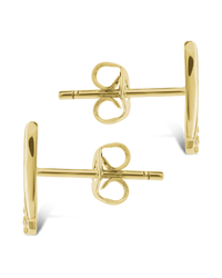 Pavé Crossover Huggie Earrings