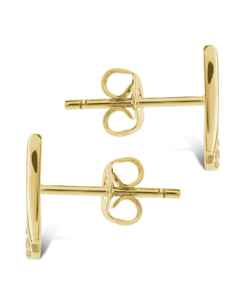 Pavé Crossover Huggie Earrings