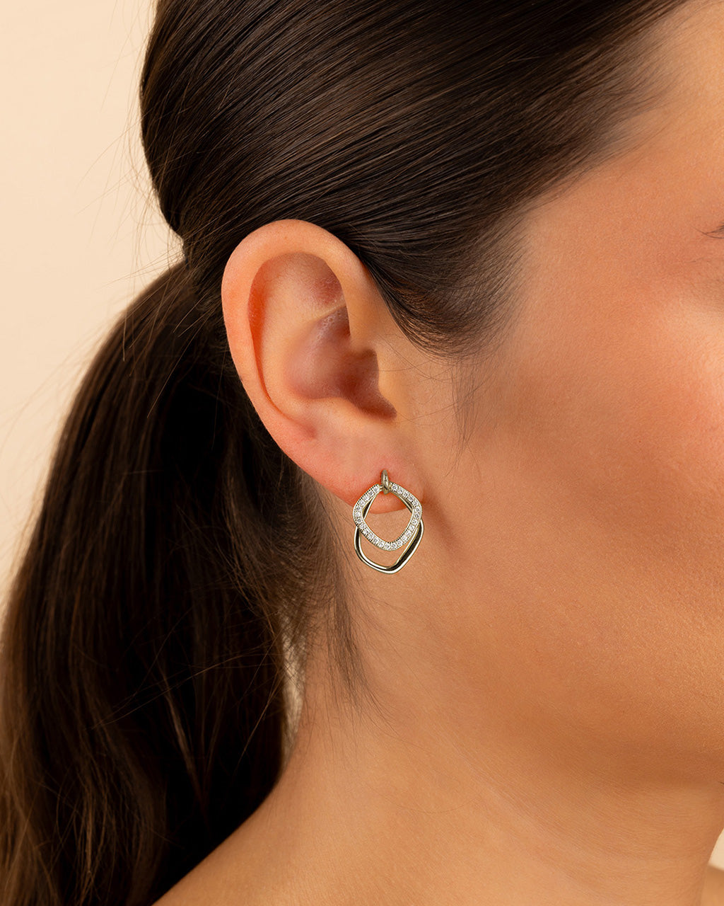 Interlocking Hoop Earrings