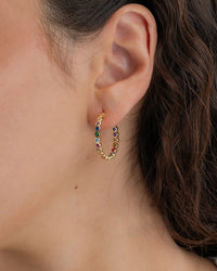 Helene Bezel Rainbow CZ Earring