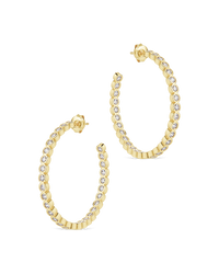 Helene Bezel CZ Signature Hoops