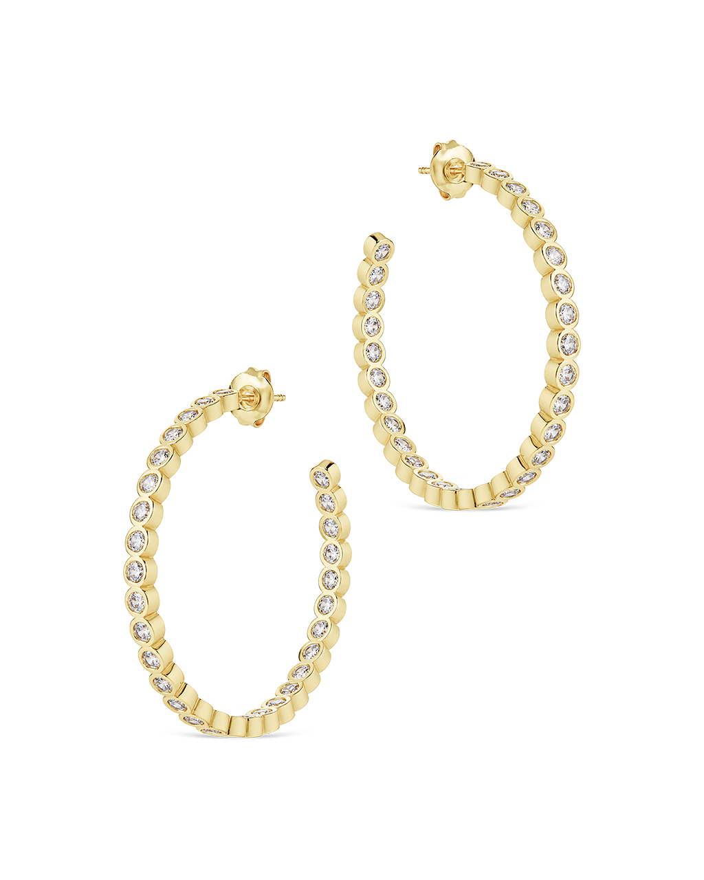 Helene Bezel CZ Signature Hoops