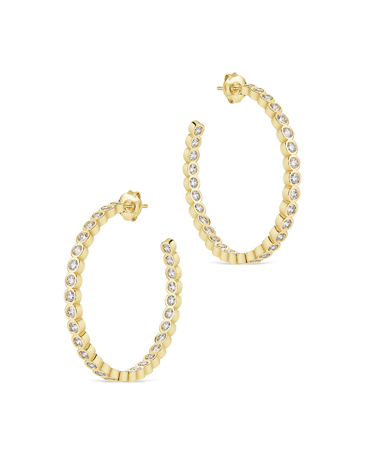 Helene Bezel CZ Signature Hoops