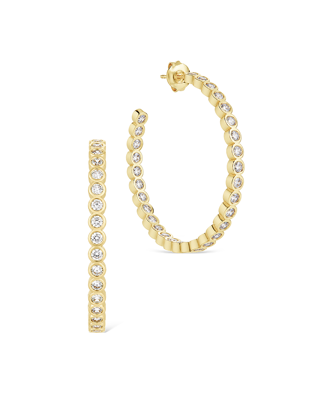 Helene Bezel CZ Signature Hoops