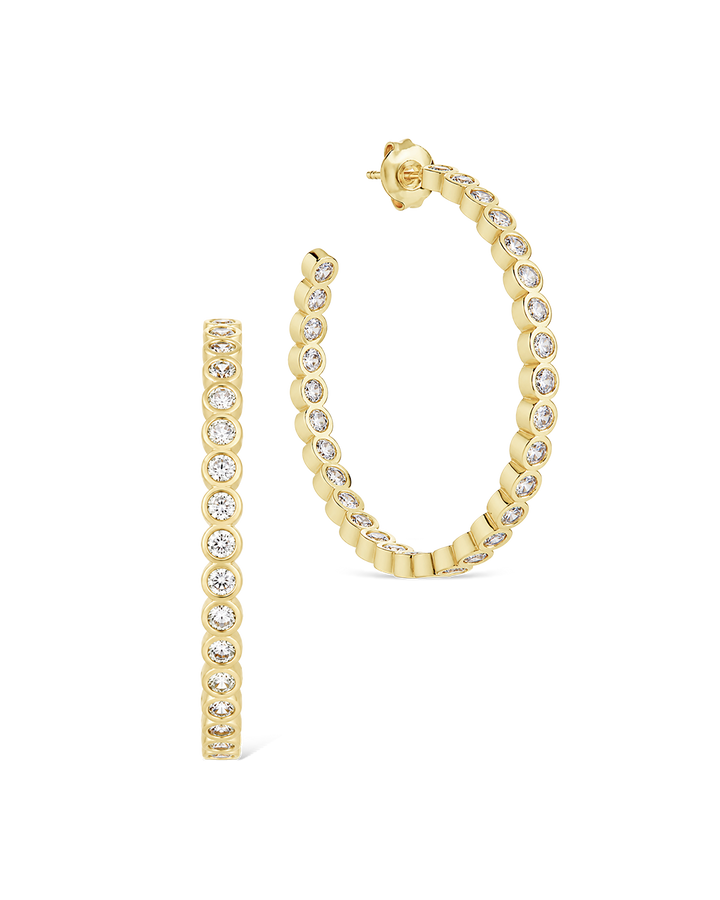Helene Bezel CZ Signature Hoops