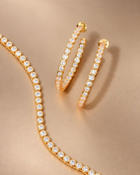 Helene Bezel CZ Signature Hoops