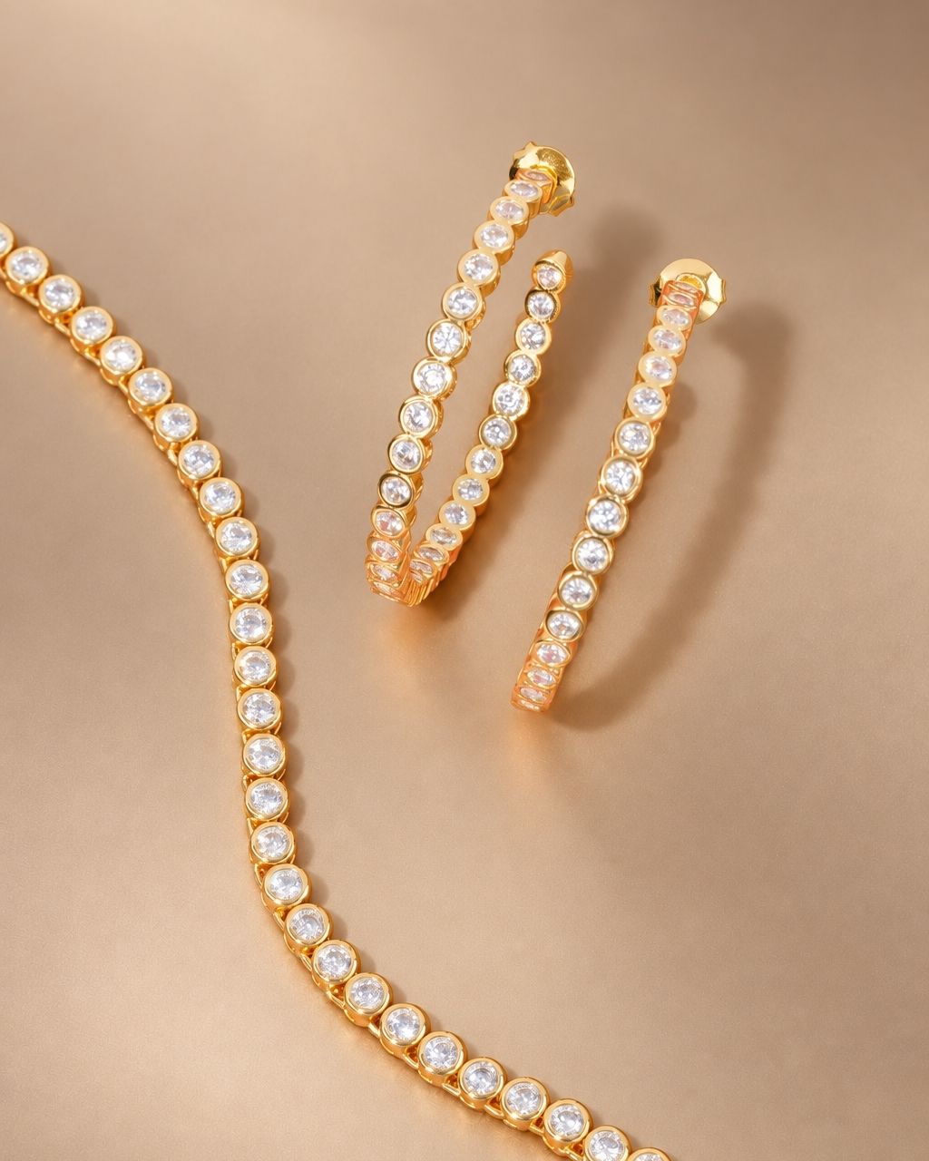 Helene Bezel CZ Signature Hoops